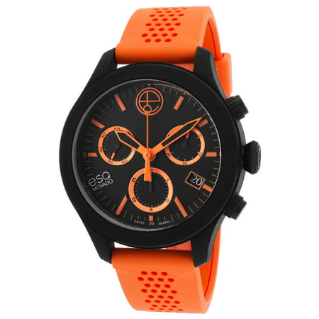 Esq Movado 07301460 Esq One Chronograph Orange Silicone Black Dial Watch