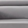thumbnail image 2 of Saltoro Sherpi Adjustable Head Leatherette Sofa with Diamond Pattern Sides and Bottom,Gray, 2 of 2