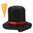 thumbnail image 4 of 1 juego de gorro de muñeco de nieve para cosplay Gorro y nariz de muñeco de nieve Gorro reutilizable para fiesta de Navidad, 4 of 4