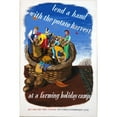 thumbnail image 3 of Eileen Evans 17x24 Black Modern Framed Museum Art Print Titled - Lend a Hand with the Potato Harvest at a Farming Holiday Camp (Between 1939 and 1946), 3 of 5
