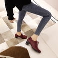 thumbnail image 4 of TIEVOSA Chaussures pour Femmes Rétro à Bout Plat à Talon Moyen, 4 of 9