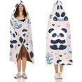 thumbnail image 3 of Hooded Blanket Cartoon Panda Wearable Blanket Cute Panda Blanket Soft Fleece Throw Blanket with Hood for Kids Adults, 3 of 6