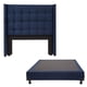 thumbnail image 1 of Box Base Cama Matrimonial + Cabecera Titan Azul Marino Dicasa  Titan Bless, 1 of 8