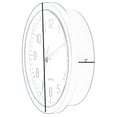 thumbnail image 4 of Black Wall Mounted Plastic Clock with Hidden Storage Door - Secret Interior Compartment, Hidden Safe for Storing Valuables - 10 Inch Dia - Home Security and Organization Solution with Modern Elegance, 4 of 7