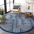 thumbnail image 3 of Safavieh Amherst Dawa Geometric Area Rug, Navy/Ivory, 7' x 7' Round, 3 of 13