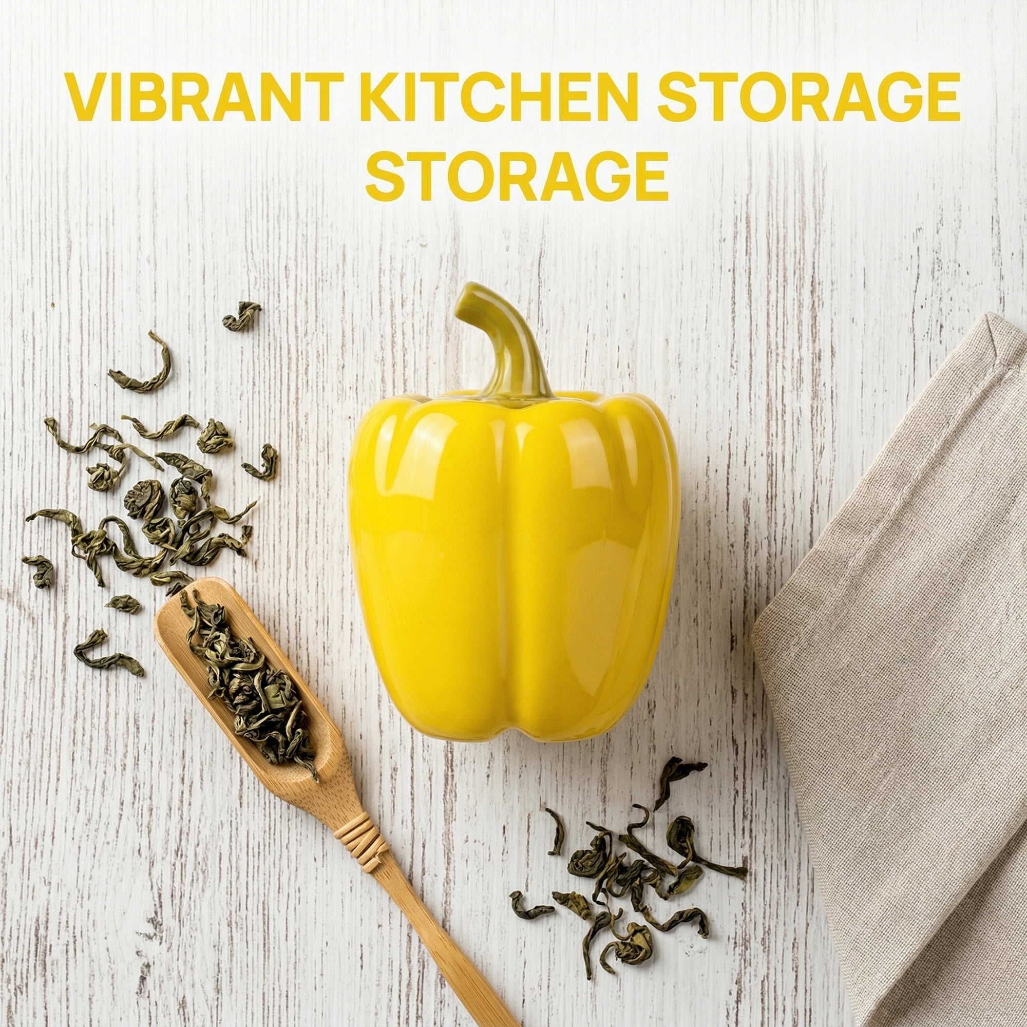 Unique Bargains Ceramic Chili Shaped Jar with Lid Cute Vegetable Jar for Decor Yellow