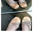 thumbnail image 3 of Women's Korean - Style Ballet Flats - Comfortable Round - Toe Satin Flat Shoes with Bow Detail for Daily Wear in All Seasons shoes for women dressy casual, 3 of 11