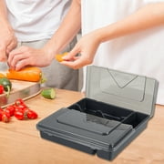 Fyeme Plastic Cutlery Tray for Kitchen Drawers Portable Cutlery Holder with Transparent Lid Sealed Dustproof Cutlery Organiser Trays Flatware Storage Box for Campervan Picnic Caravan