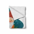 thumbnail image 2 of Gnome Soft Flannel Fleece Throw Blanket, Character Dwarf with Lantern on Grass Meadow with Shamrock Leaves at Night, Cozy Plush for Indoor and Outdoor Use, 60" x 80", Multicolor, by Ambesonne, 2 of 6