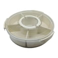 thumbnail image 2 of Caja de compartimento redondo de plato de fruta seca con tapa con placas de bandeja de aperitivo de múltiples usos para cupcake Wedding Home Pantry S, 2 of 8