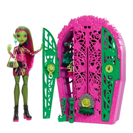 Monster High Skulltimate Secrets Garden Mysteries Playset, Venus McFlytrap Doll with 19  Surprises