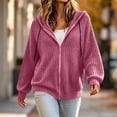 thumbnail image 5 of DeHolifer Womens Hoodies Zip Up Jackets Lightweight Tunic Sweatshirt Open Front Cardigan Hot Pink S, 5 of 7