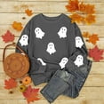 thumbnail image 3 of Cute Ghost Halloween Sweatshirts for Women 2025 Long Sleeve Casual Loose Cute Ghost Graphic Sweatshirt Pullover Tops, 3 of 5