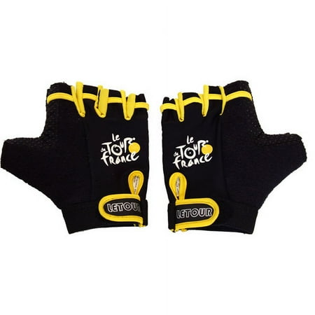 Tour De France Gloves in Black and Yellow (Medium)