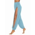 thumbnail image 2 of Pantalones Harén con Abertura Alta para Mujer, Pantalones Harén Hippies. Azul M, 2 of 7
