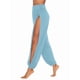 thumbnail image 2 of Pantalones Harén con Abertura Alta para Mujer, Pantalones Harén Hippies. Azul XL, 2 of 7