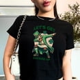 thumbnail image 5 of Funny St. Patricks Day BabyTee, Irish Bar Crawl Shirt, Party Crop top, Drinking BabyTee, Lucky Shamrock Outfit, Lets Get Lucked Up Tee, 5 of 6