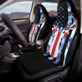 thumbnail image 4 of CHAQLIN US Flag Deer Head Car Seat Covers for Automotive, Easy to Install Vehicle Cushion Protectors Universal Size Polyester Fabric Seat Protectors, 4 of 11