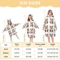 thumbnail image 3 of Wearable Blanket with Sleeves and Pocket Oversized Hooded Sweatshirt 3-14 YR Cartoon Teddy Bear S, 3 of 7
