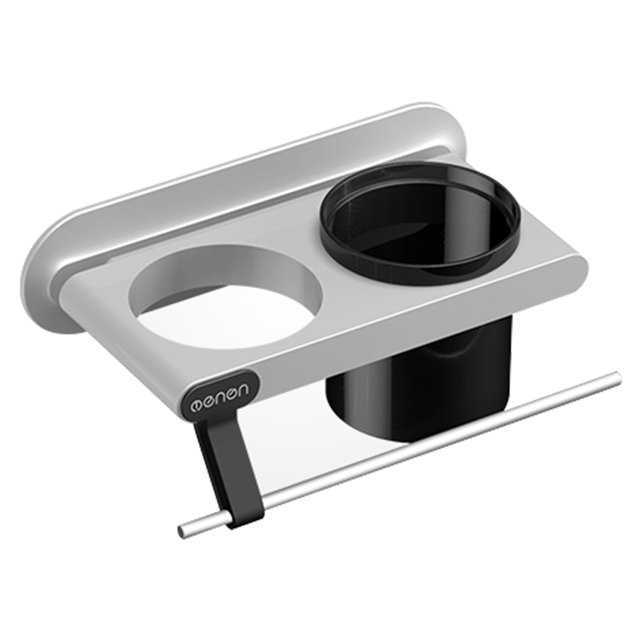 Menen Hair Dryer Holder Wall Mounted Hair Dryer Hanging Rack With Organizer Cup Storage Rack
