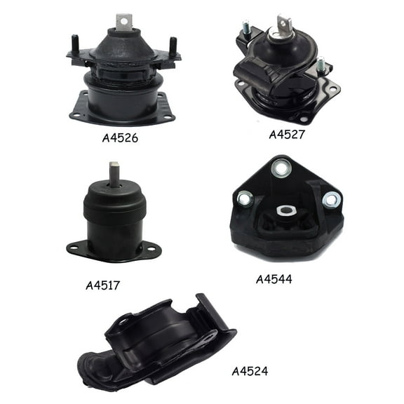 Set of 5 ISA Auto Trans Engine Motor & Trans Mount Set Compatible with 2004 Acura TL Base Sedan 4-Door 3.2L V6 Replacement for A4526, A4517, A4527, A4544, A4524