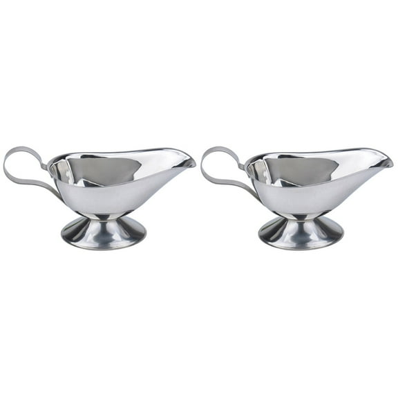 2 Pieces Stainless Steel Gravy Boat Sauce Pourer Ramekin Charcuterie Cups