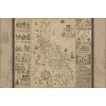 24"x36" Gallery Poster, map of Philippines 1734