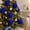 Blue, variant on Christmas Ball Ornaments, 15cm Large Glitter Tinsel Shatterproof Plastic Hanging Balls for Christmas Tree, Holiday Party, Wreath & Home Seasonal Decor