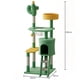 thumbnail image 2 of Árbol para Gatos, Trepador para Gatos de Interior en Forma de Cactus con 4 Postes de Yute Antideslizantes, 1Hamaca, Mega Cueva del Gato, Escalera de Escalada, 2 Plataformas, Apto para Condominios, 2 of 7