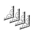thumbnail image 5 of 2PCS Iron Decorative Hanging Brackets Shelf Brackets Wall Mounted Floral Shelf Brackets - Black, 5 of 5