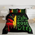 thumbnail image 2 of Feelyou Splatter Leaf Child Full Size Comforter Sets, Autumn Plant Botanical Bedding Comforter Set, Positive Thoughts Reversible Bedding Sets, Microfiber Bedroom Decor, 3pcs, 2 of 8