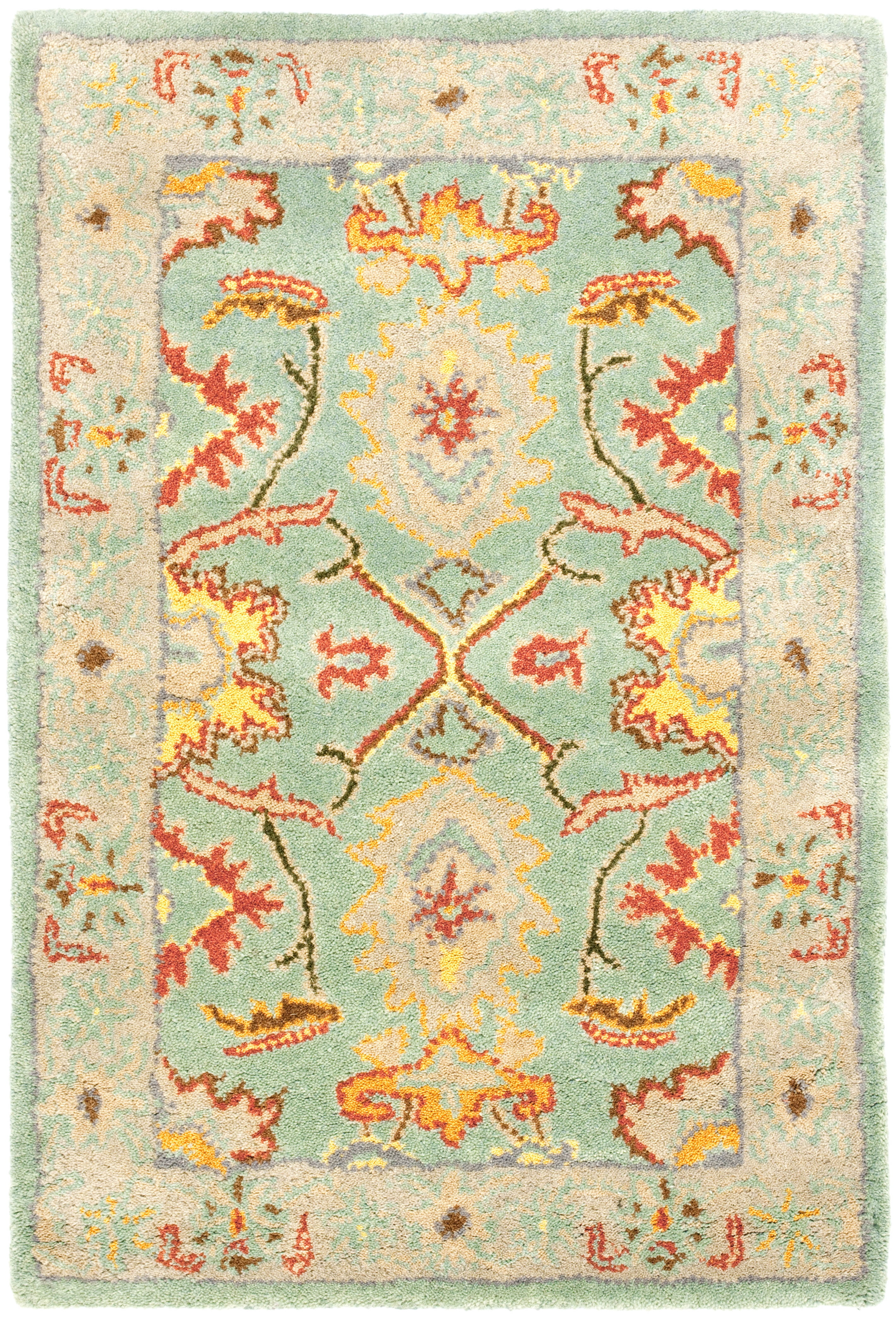 Safavieh Heritage Giles Oriental Wool Area Rug, Light Blue/Ivory, 2' x 3'