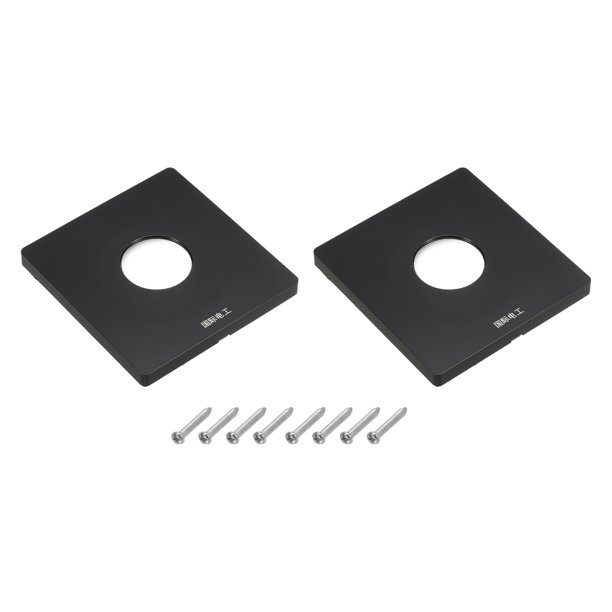 Ojal Pared Placa PC Decoración Pared Panel con 1.5 Pulgadas Cable Paso Única Salida Placa Montajes Negro para Bajo-Voltaje Cables Paquete de 2 Unique Bargains cubiertas de tomas de corriente