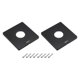 thumbnail image 1 of Ojal Pared Placa PC Decoración Pared Panel con 1.5 Pulgadas Cable Paso Única Salida Placa Montajes Negro para Bajo-Voltaje Cables Paquete de 2 Unique Bargains cubiertas de tomas de corriente, 1 of 4