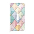 thumbnail image 2 of Yayeee Toggle Light Switch Wall Plate 1-Gang 4.5"x2.7" Home Decorative Outlet Cover, Colorful Geometric, 2 of 7