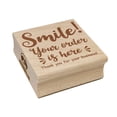thumbnail image 1 of Smile Your Order is Here Cute for Businesses Square Rubber Stamp Stamping Scrapbooking Crafting - Large 2.75in, 1 of 7