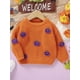 thumbnail image 3 of Suéter de punto para bebé niño niña niño Halloween calabaza cara jersey tejido cuello redondo suéteres otoño invierno ropa, 3 of 7