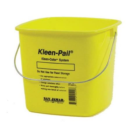 - San Jamar - KP196KCYL - 6 qt Kleen-Pail® Yellow Bucket