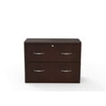 2 Drawer Lateral Wood Lockable Filing Espresso