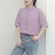thumbnail image 5 of mfyjkho Tops Para Mujer, Blusa De Manga Corta Con Cuello Redondo Y Bordado De Moda Para Mujer Tops Para Mujer M, 5 of 5