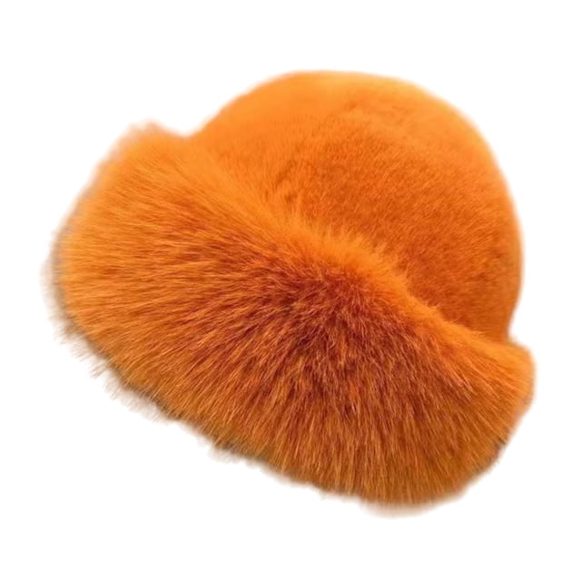 Gorro cosaco, gorro ruso, cómodo gorro Y2K, resistente al viento, cálido y abrigado. Naranja