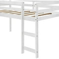 thumbnail image 4 of Harper & Bright Designs Wood Loft Bed with Slide for Boys Girls, Low ProfileMini Loft Bed Twin Size with Ladder, White, 4 of 7