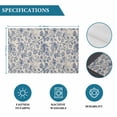 thumbnail image 6 of Blue Flowers Placemats Set of 8, Retro Rustic Botanical Floral Leaves Vines Placemats for Dining Table, Place Mats for Kitchen Tabletop, Waterproof Wipeable Dining Table Mats Set, 6 of 9