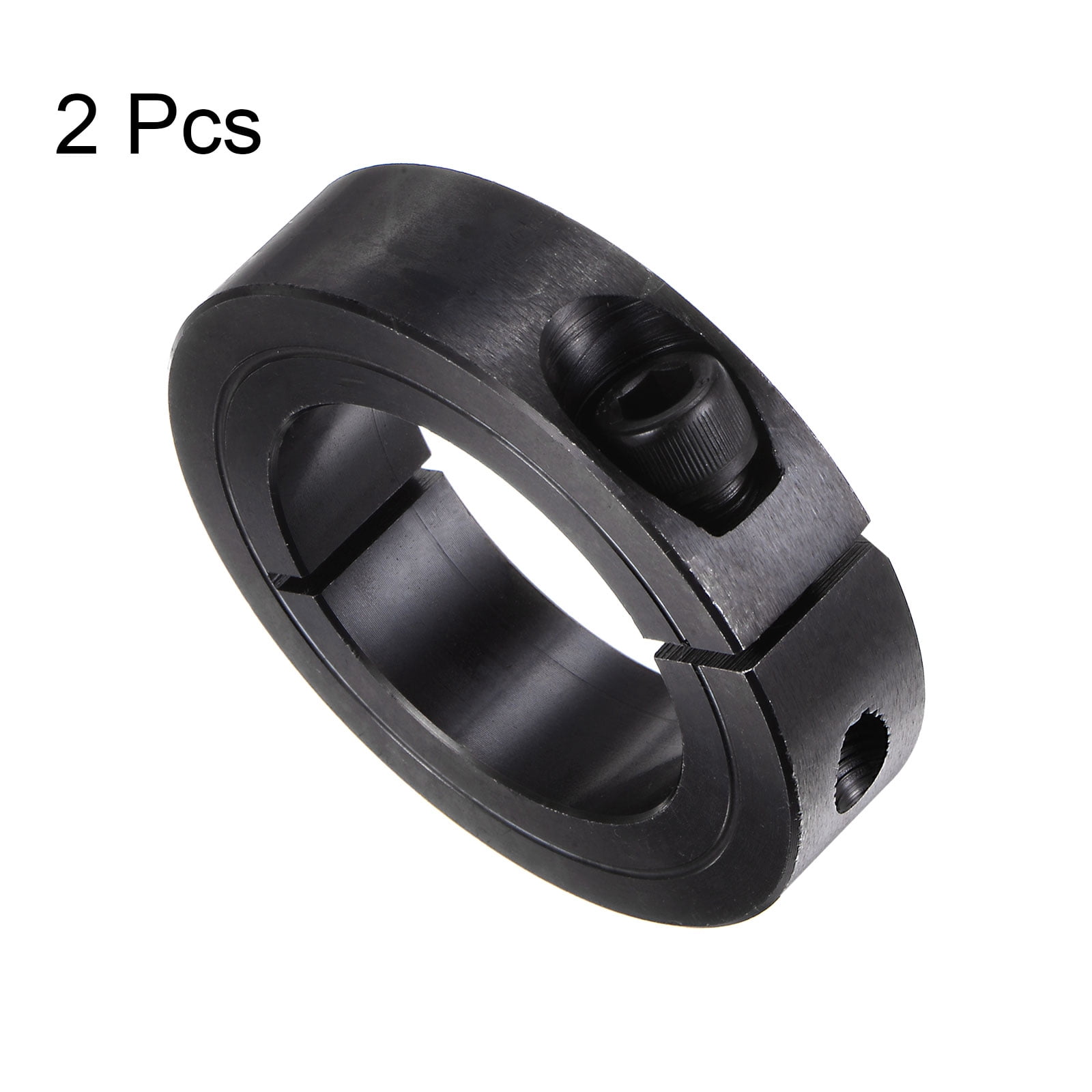 Uxcell 2pcs Shaft Collars 1-3/4" Bore 2-3/4" OD 11/16" Width Single Split Axle Clamp-On Collar with Set Screw