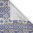 thumbnail image 3 of Ambesonne Indigo Blue Kitchen Curtains, Azulejo Inspired Art, 55"x36", Umber Dark Lavender and Ivory, 3 of 3