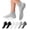 6 Pair With Grips (2 Black+2 White+2 Gray)-heeltab, variant on Pilates Socks with Grips for Women Yoga Socks Non Slip Barre Hospital Socks 6-Pairs Grippy Ankle Socks