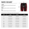 thumbnail image 3 of Tideii Black Panther Red Background Print Men's Short Pajama Pants, Elastic Pocket Summer Pajama Pants Sleepwear, Lounge Pants-X-Large, 3 of 6