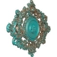 thumbnail image 3 of 22 1/2"W x 30 3/8"H x 1 1/2"P Katheryn Ceiling Medallion, Hand-Painted Copper Green Patina, 3 of 6