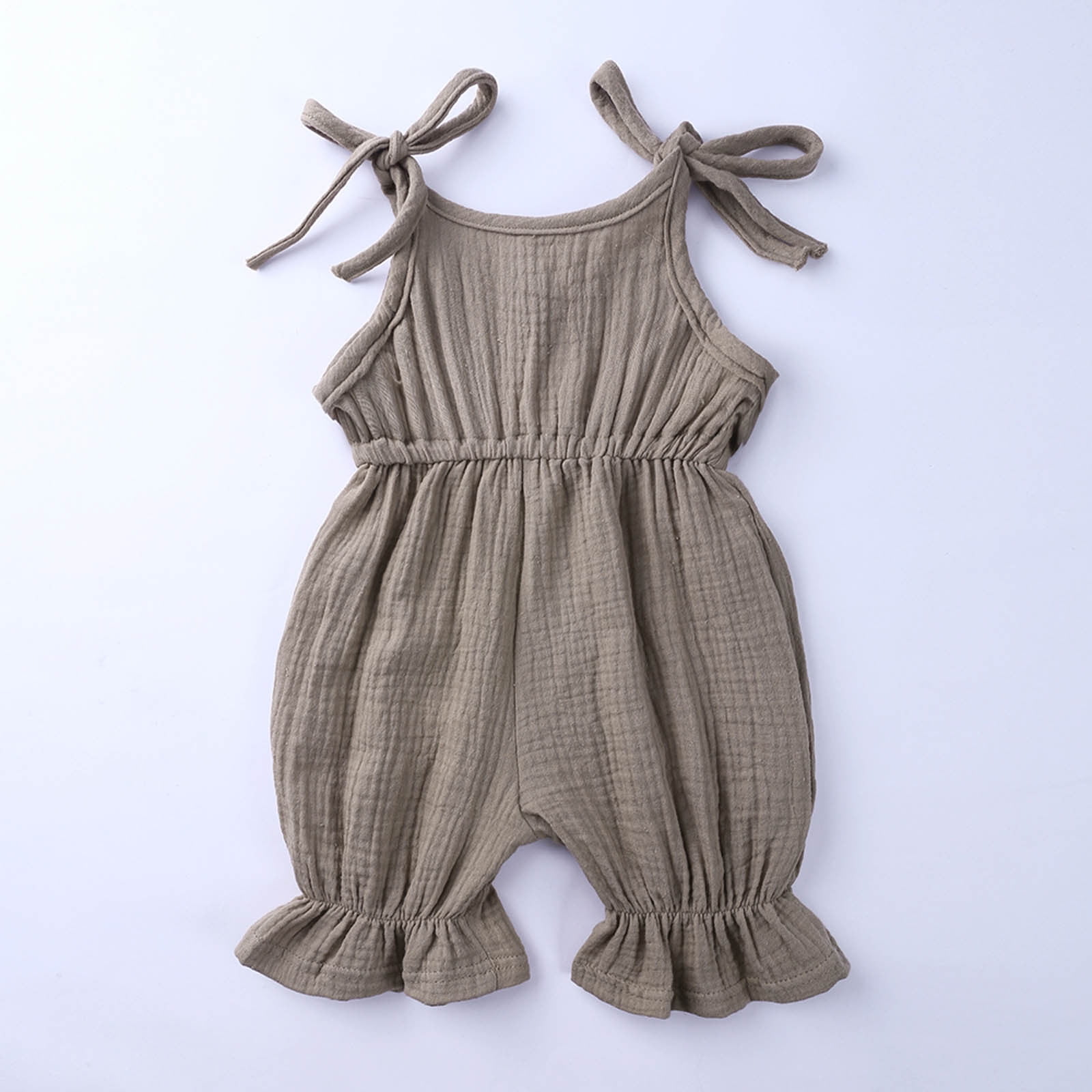 【☺︎】Romper suit with frill EQWLJWE Toddler Romper Jumpsuit Kids Boys Girls Summer