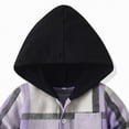 thumbnail image 4 of Kaprioy Boys Winter Clothes Toddler Baby Boy Clothes Plaid Long Sleeve Patchwork Hoodie Top + Pants 2pcs Fall Winter Outfits Set Boys Clothes Boys Outfits, 4 of 6